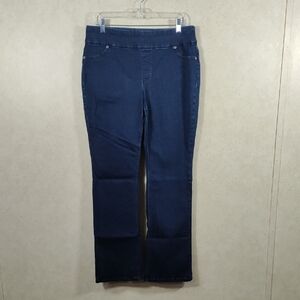 *H142 Chico's dark wash Perfect Stretch Pull On Jeans 1 M FINAL PRICE